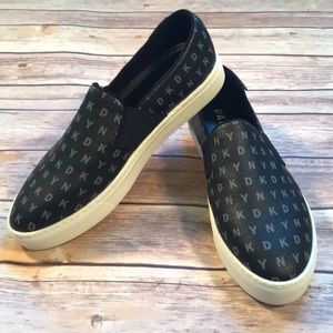 NWT DKNY Black Logo Slip On Sneaker Shoe